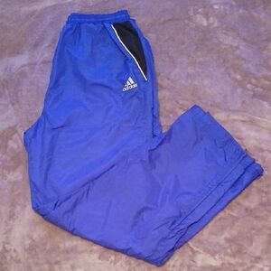 Adidas White and Blue Athletic Shorts
